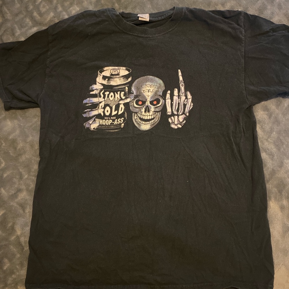 WWE Black Stone Cold Skull Tee